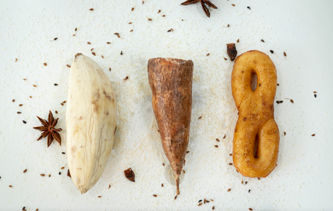 Buñuelos Cubanos brand product photography for Cuban dessert packaging