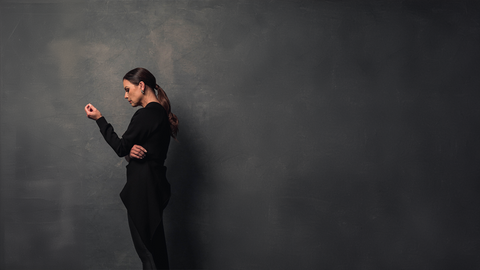 Portrait of singer Olga Tañón in studio setting