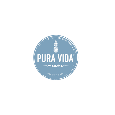 Pura Vida Miami logo with a pineapple icon on a white background